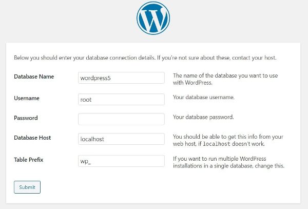 What is WordPress and how does it work? Enter the database name, username
